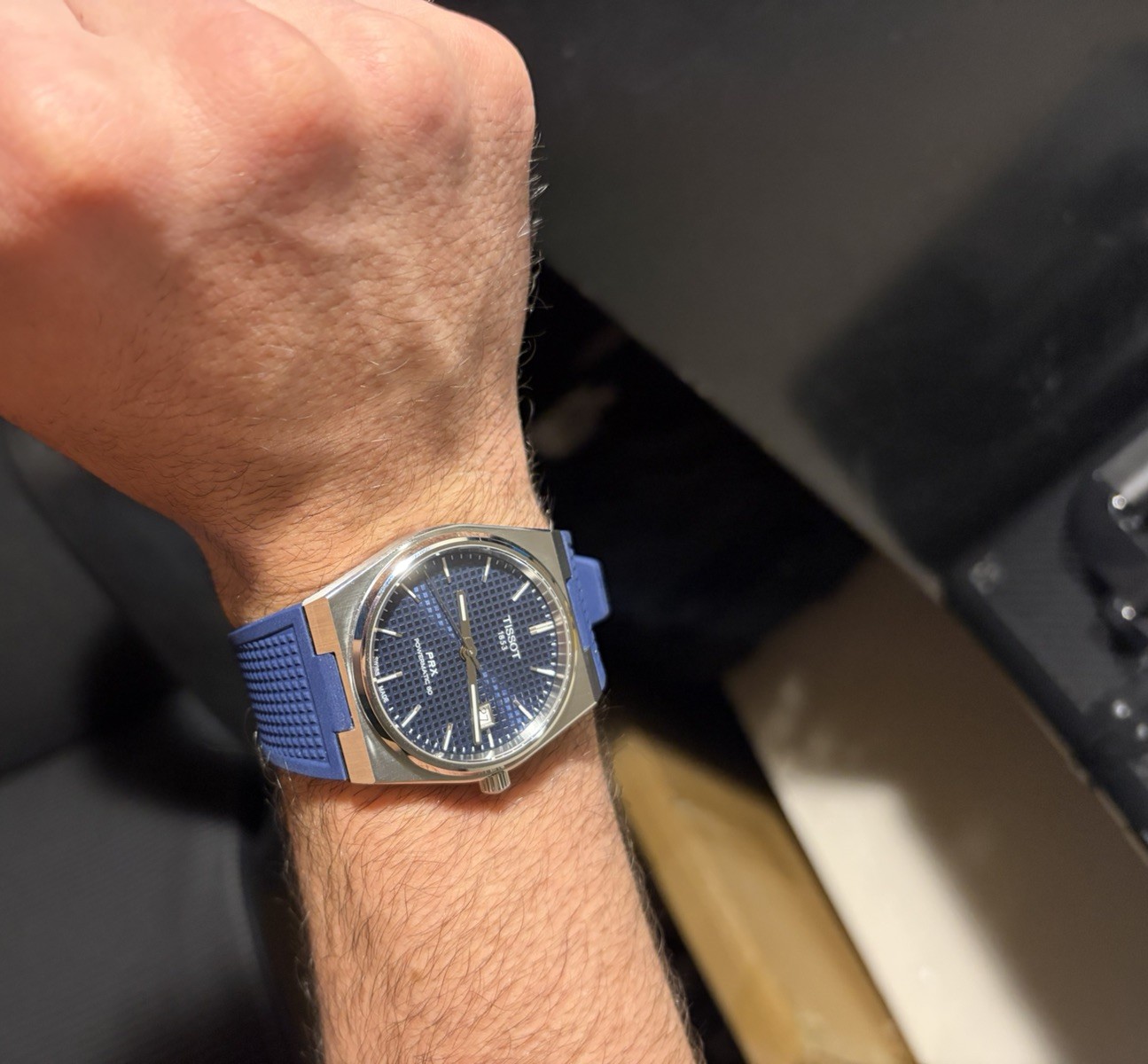 Tissot PRX Powermatic 80 Men’s – Integrated Bracelet and Blue Rubber Strap