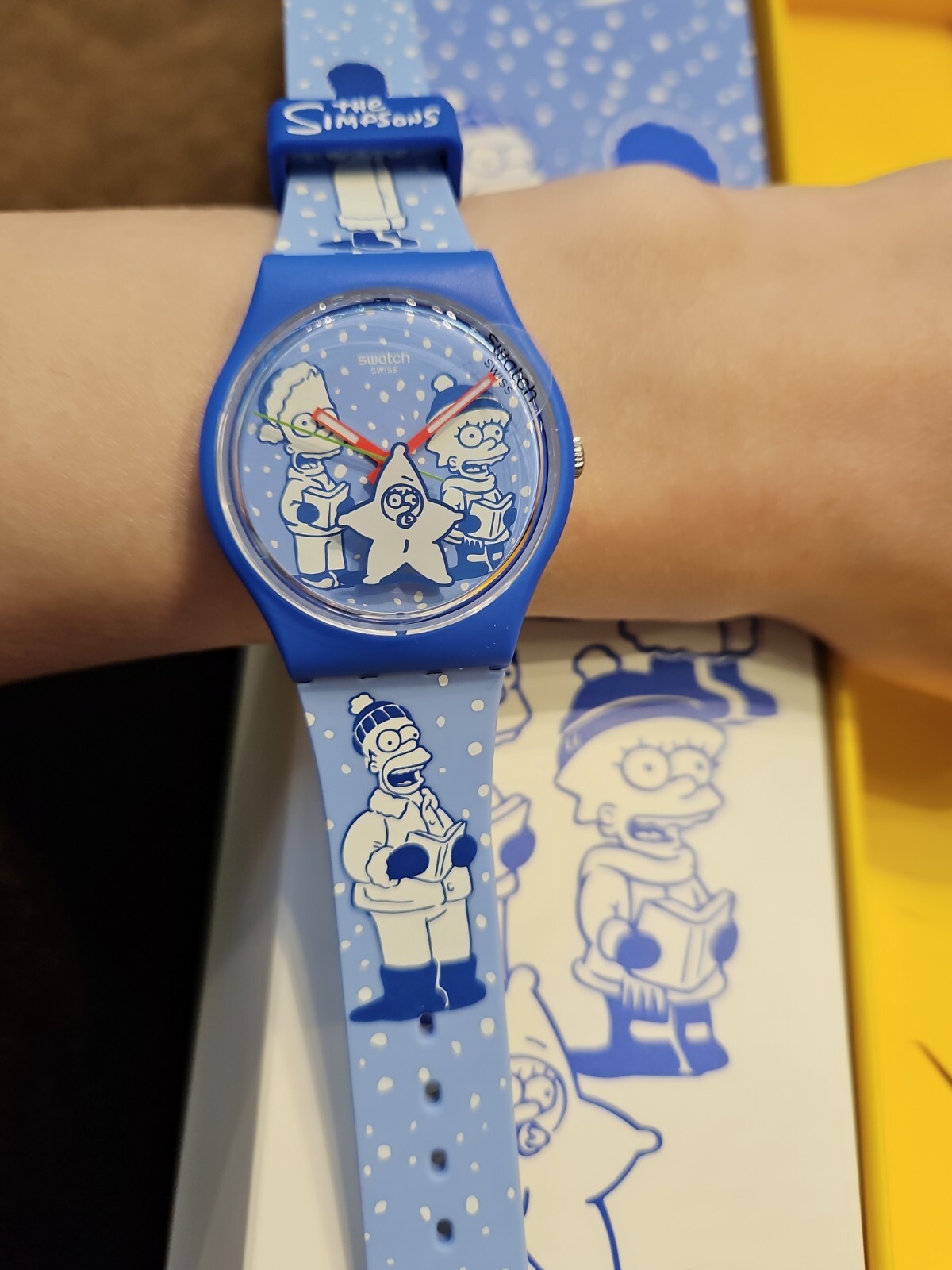 Swatch X SIMPSONS Tidings of Joy SO28Z126 NEW IN BOX