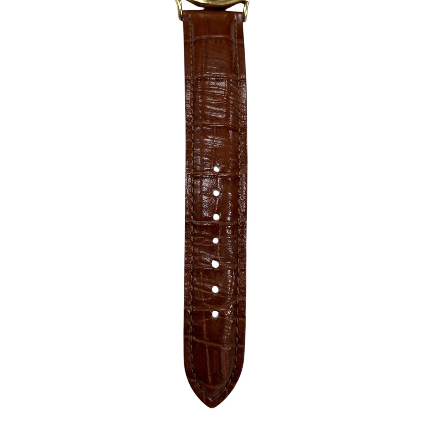 SEIKO Dolce 5E31-6D60 Quartz Gold Dial Men’s Watch Leather Band