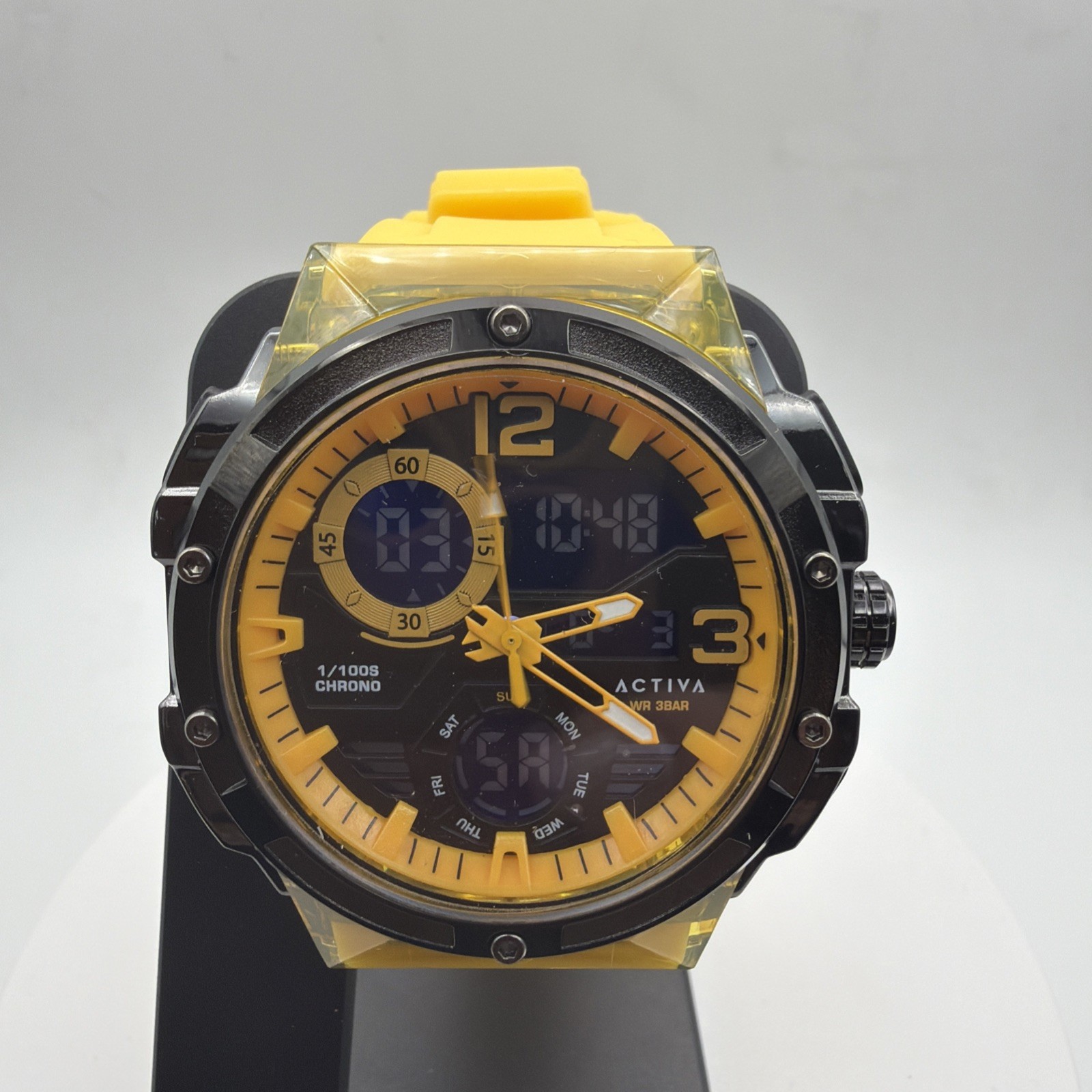 Activa x Invicta ACW8118-001 Men’s Digital Sport Watch 51mm Yellow Black Tactica