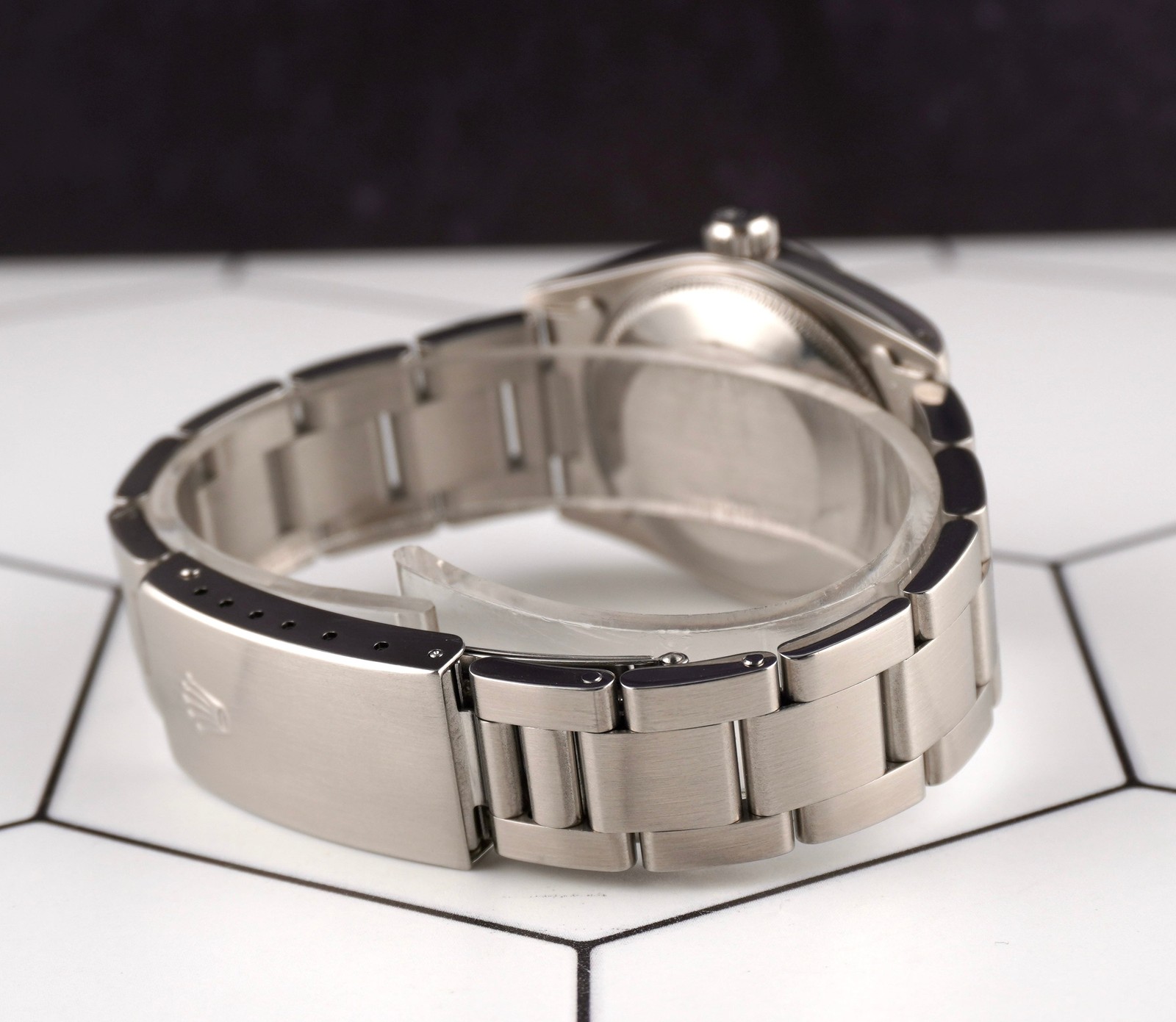 Rolex Oyster Perpetual 31mm Stainless Steel Lavender Dial Watch Ref 67480