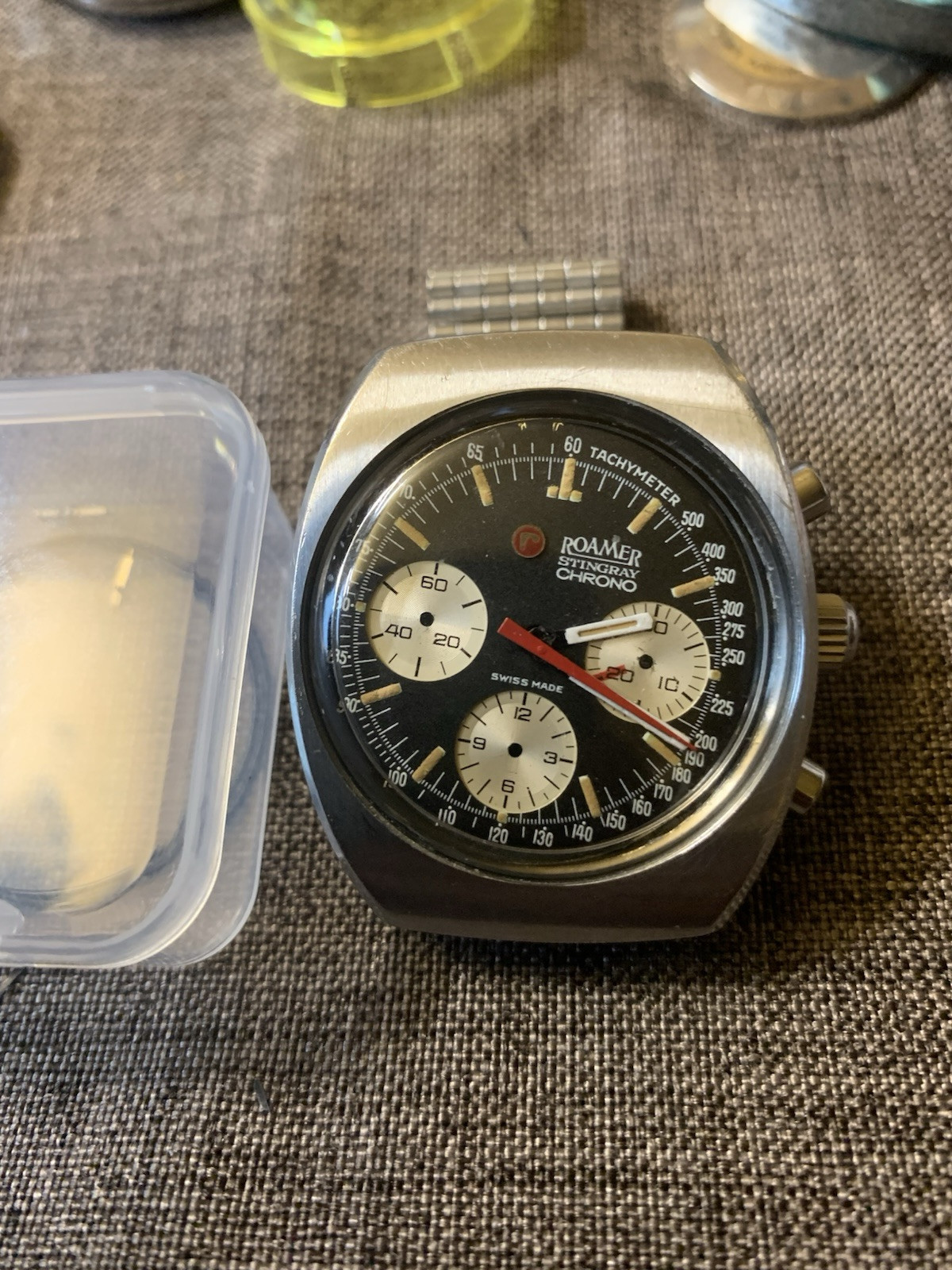 Roamer Stingray Valjoux 72 -726 Case Set And NSA Bracelet No Moverment