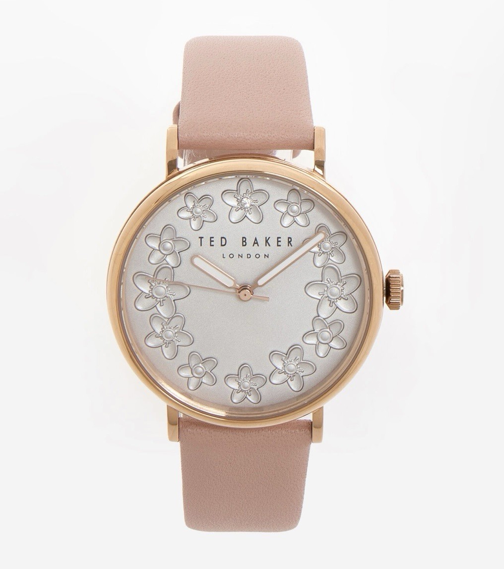 TED BAKER Pink & Rose Gold Floral Analogue Watch Ladies Boxed New RRP £130
