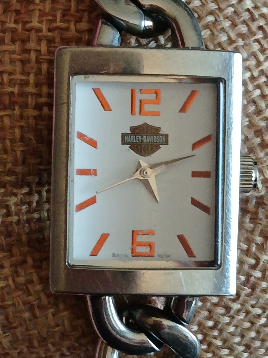 Bulova Harley Davidson Quartz Ladies Watch (Runs) Chain Bracelet Strap