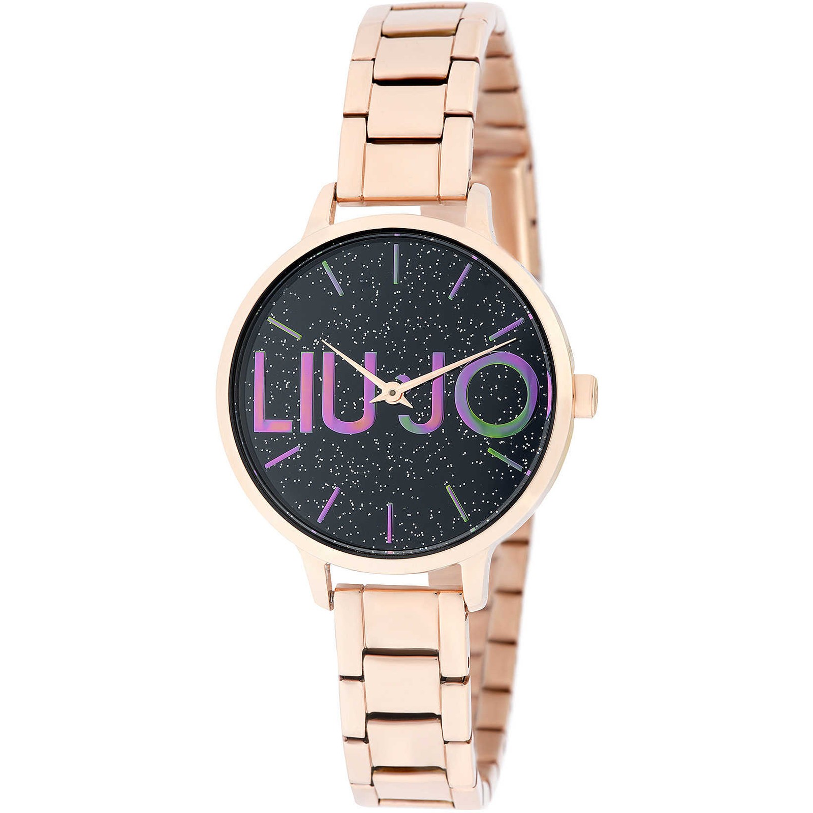 Womens Wristwatch LIU JO LUXURY COUPLE TLJ1791 Stainless Steel Gold Rose Black