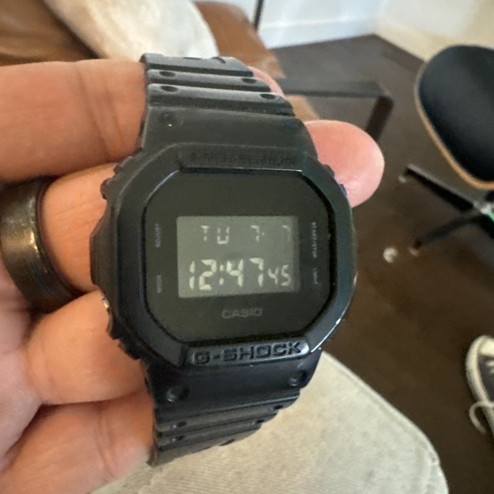 Casio DW5600BB-1 G-Shock LCD Digital Dial Black Resin Band Watch “BLACKOUT”
