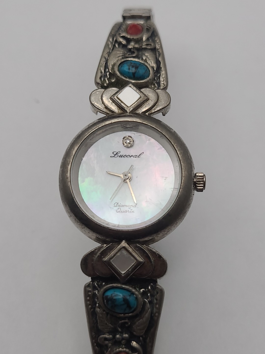 Women’s Lucoral Diamond Analog Quartz Womens Watch New Battery Working
