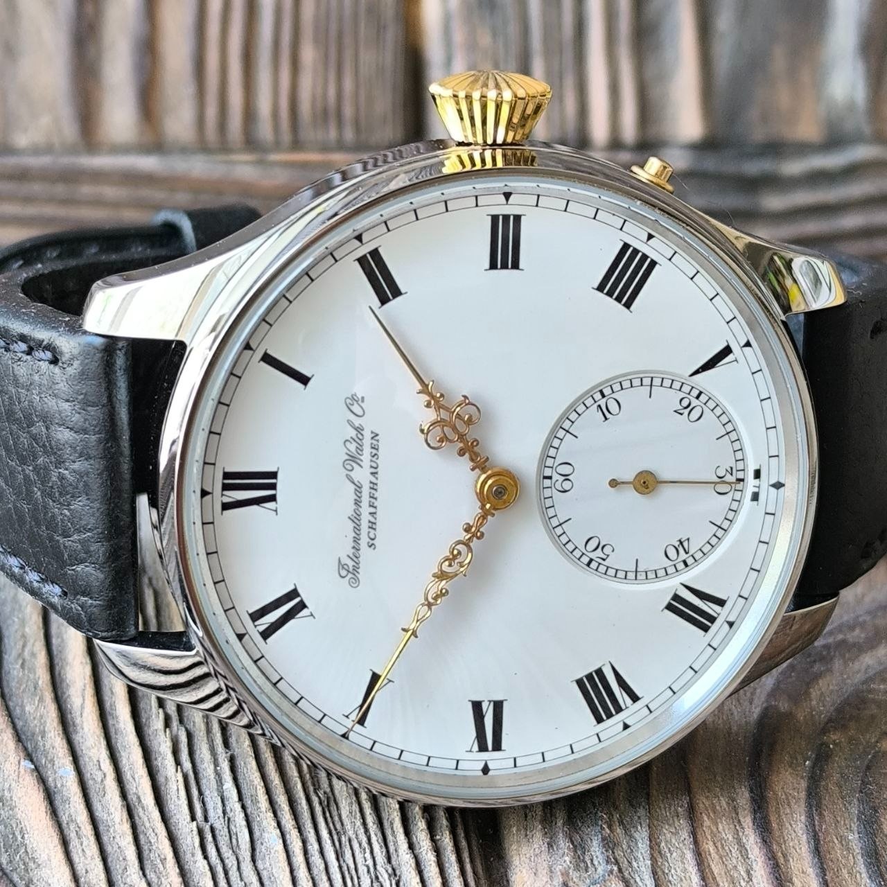 Marriage Watch With Original Pocket Movement, Porcelain Enamel Dial 1910s, 48mm