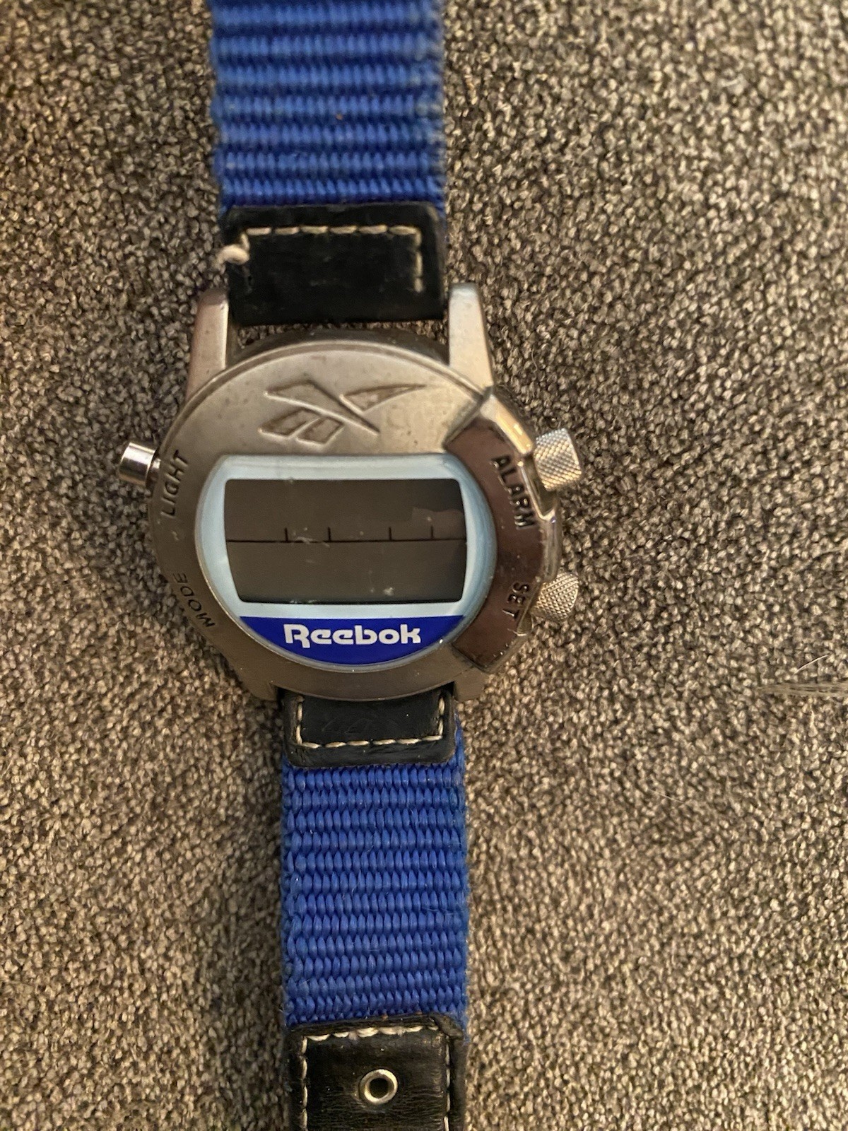 Vintage Reebok Watch Digital Blue Strap