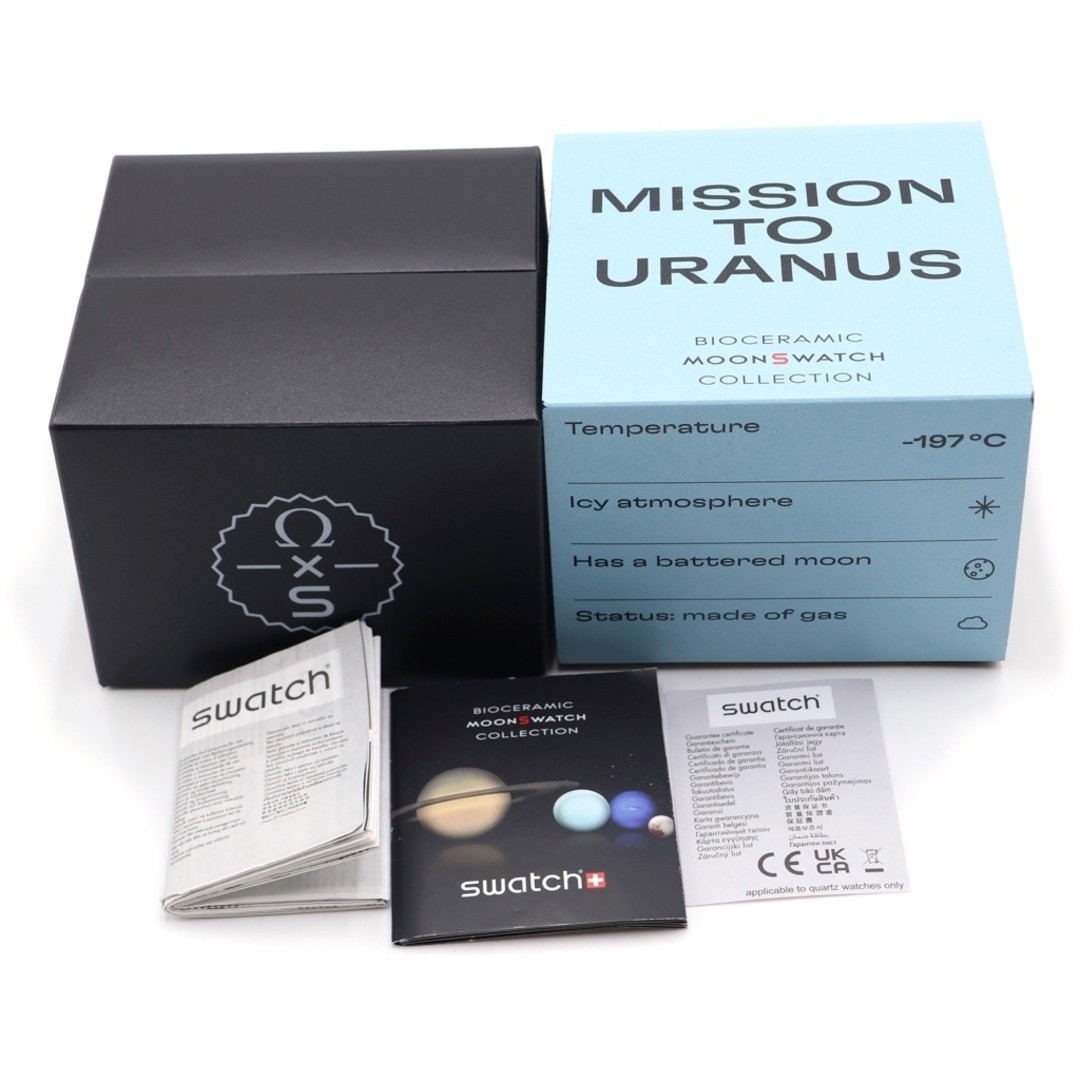 OMEGA x SWATCH Moon Mission to Zauranus Watch Blue White SO33L100 Used b4d55bfa1