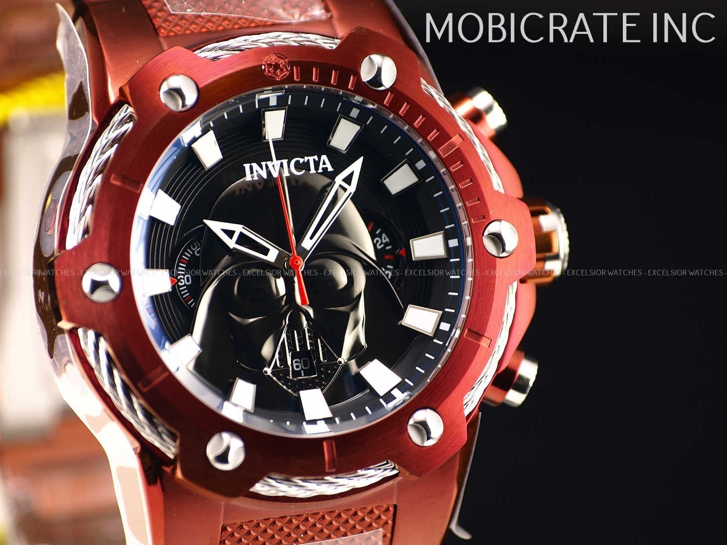 Invicta Men’s Star Wars Darth Vader 53mm LE Burgundy Chronograph SS Watch