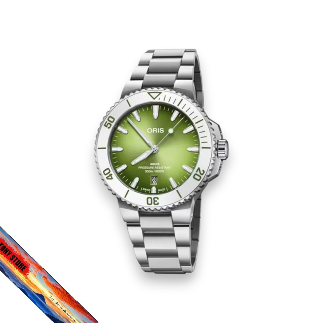 Oris Aquis Date Taste of Summer 2024 Green Men’s Wristwatch 7337787413782204PEB