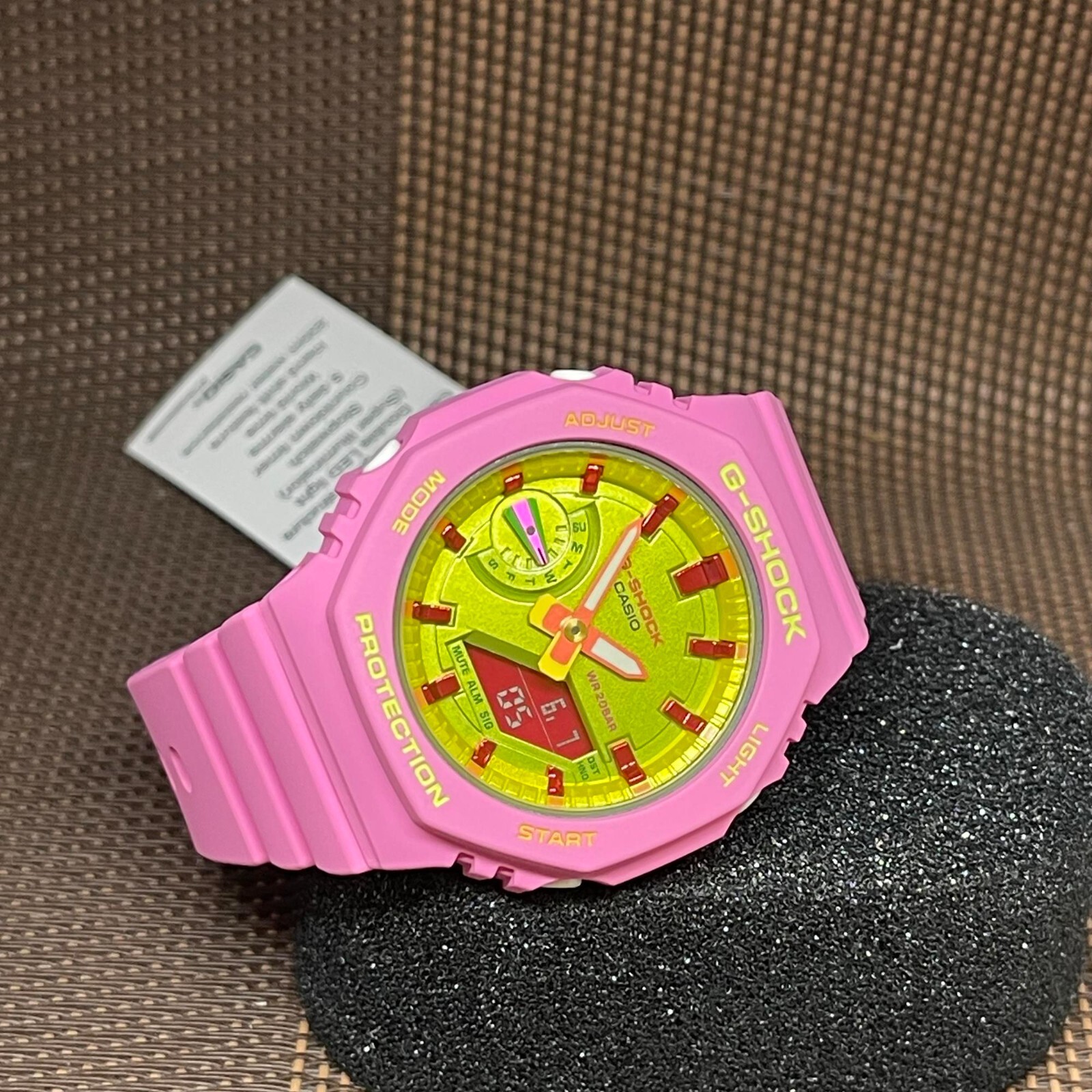 Casio G-Shock GMA-S2100BS-4A Vibrant Pink Color Octagon Ladies Fashion Watch
