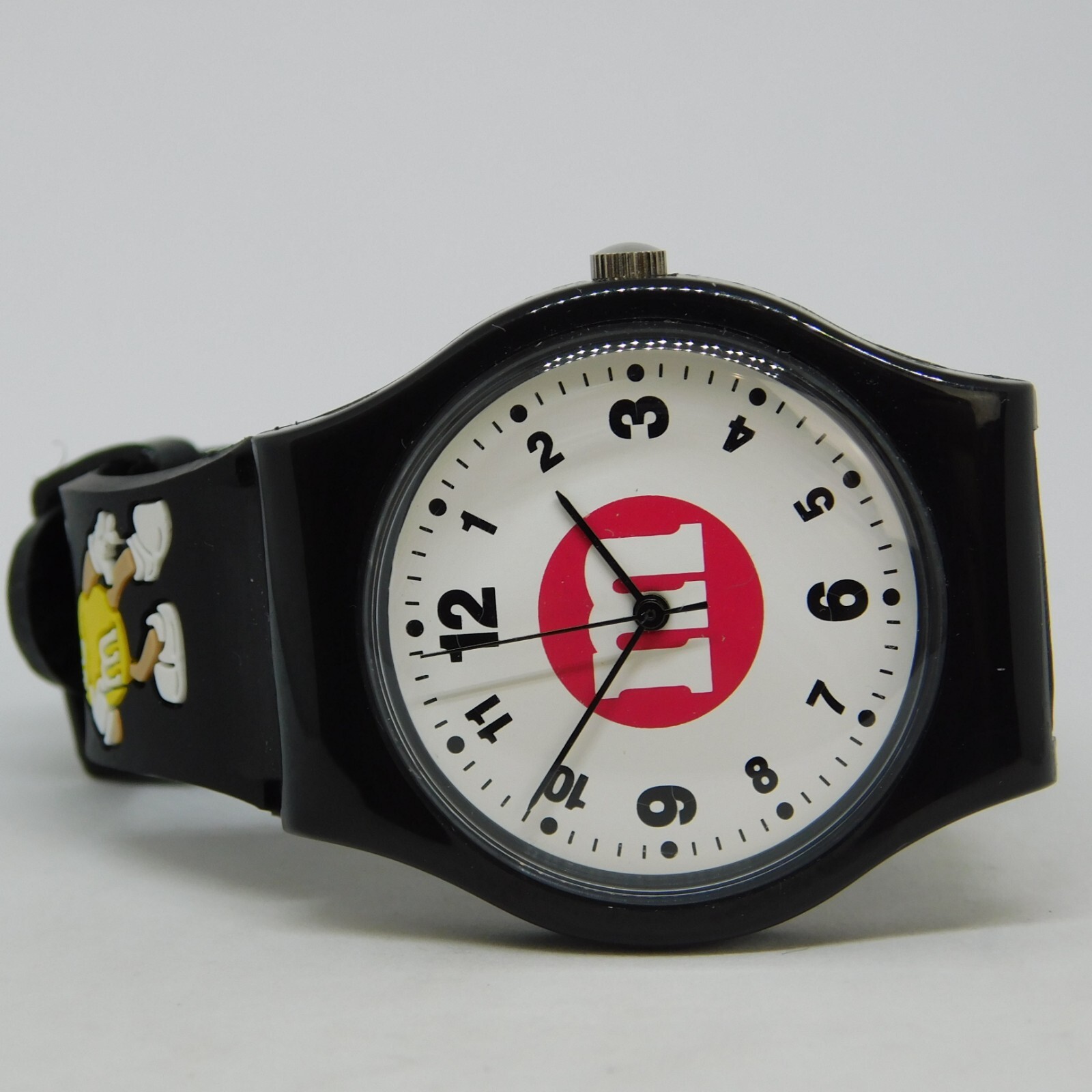 M&M’s Plastic Case Black Tone Quartz Analog Women’s Watch New Battery