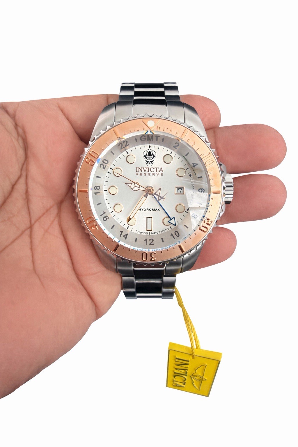 Invicta Reserve Hydromax Men’s Diver Wristwatch Swiss GMT Date with Box
