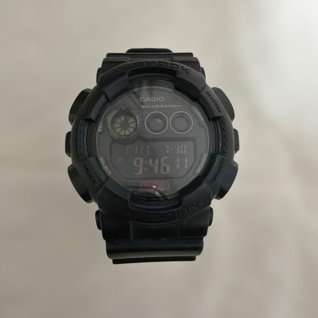 G-SHOCK GD120MB-1 Military Black Series Digital Watch, Flash Alert, Used G128