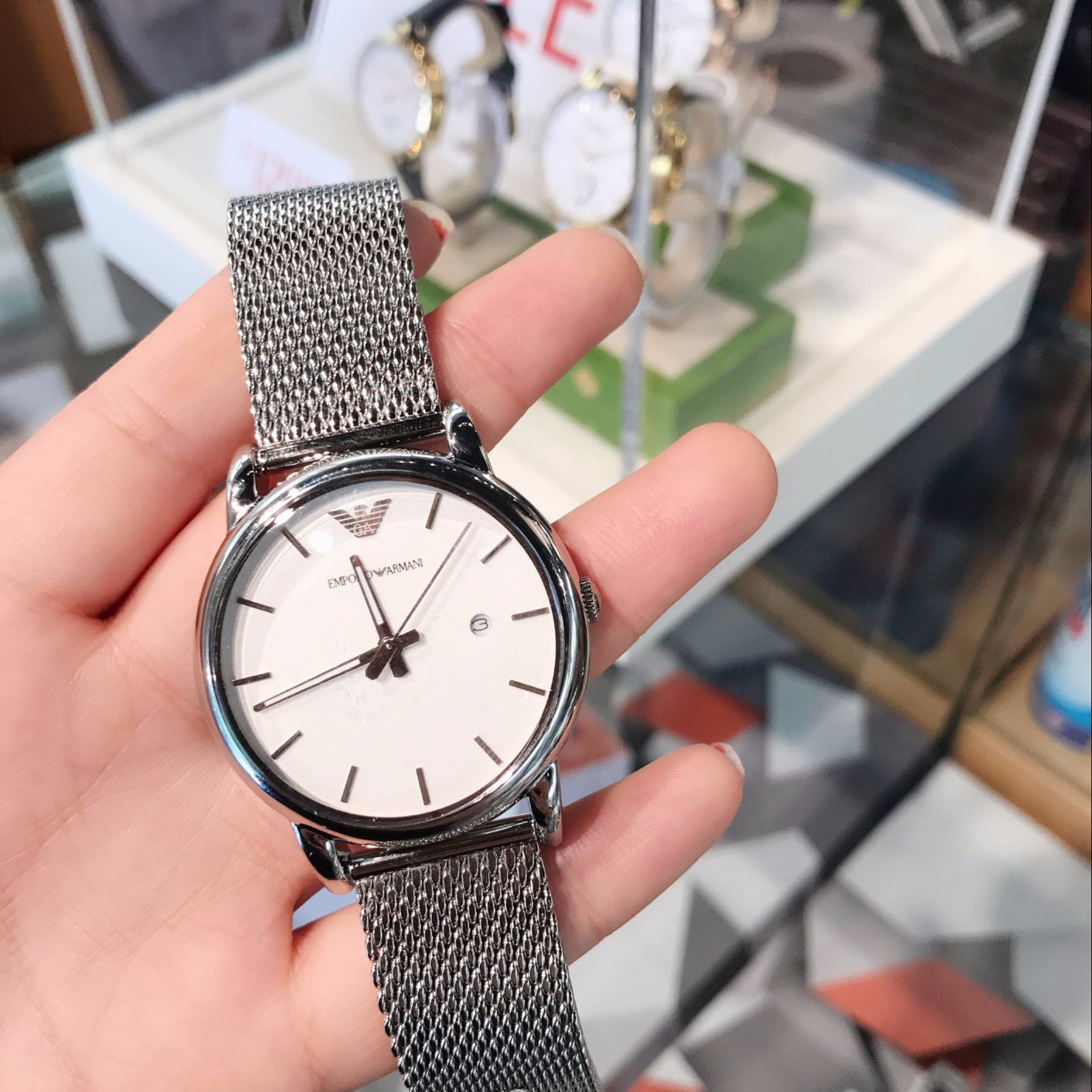 NWT Emporio Armani AR1812 Men’s Classic Stainless Steel Quartz Watch $225