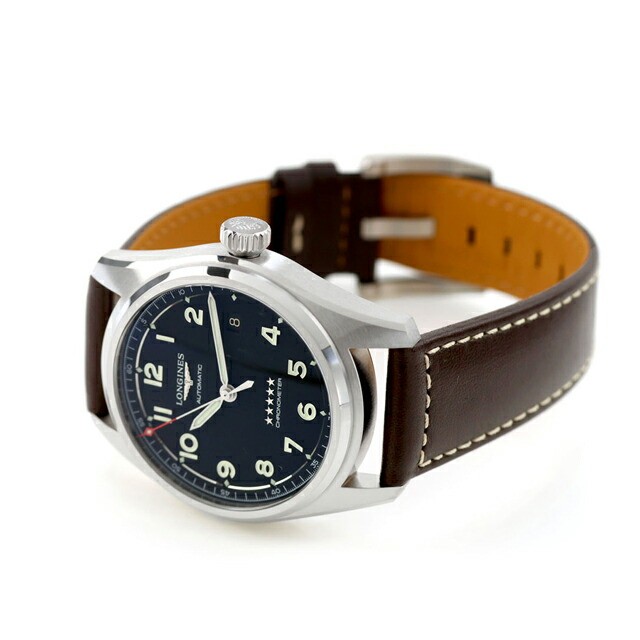 Unused LONGINES Spirit L3.810.4.53.0 Black Automatic Men Watch in Box