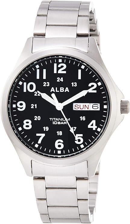 SEIKO Watch ALBA Quartz Titanium Sporty Waterproof (10 ATM) AQPJ402
