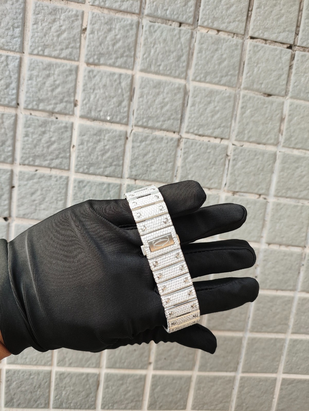 Hand-Set Iced-Out Skeleton Watch – Custom Unbranded Full Diamond Aftermarket Des