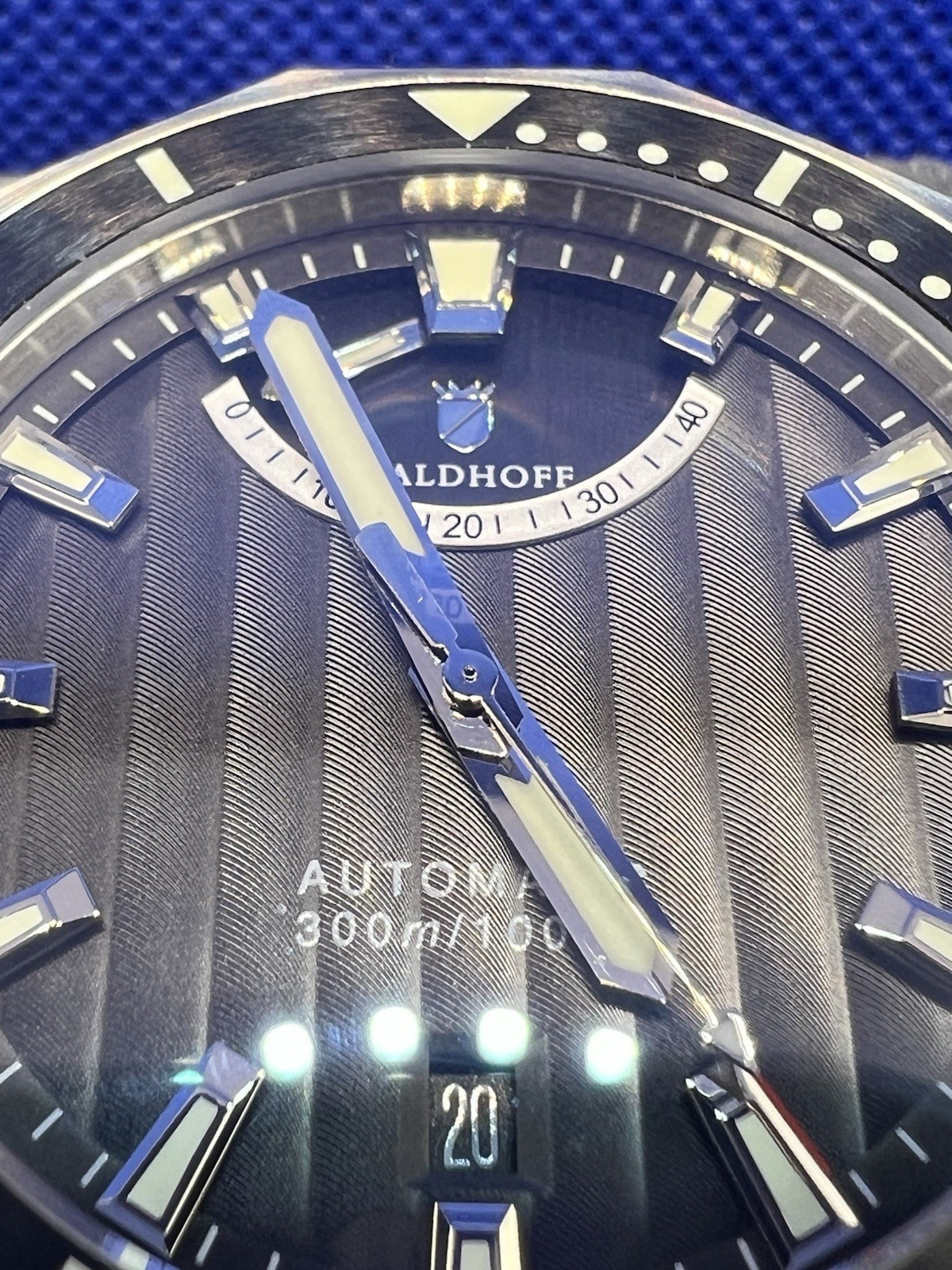 Waldhoff Seawolf II Labradorite SS MW-26CL Automatic Watch Full Set Box Papers