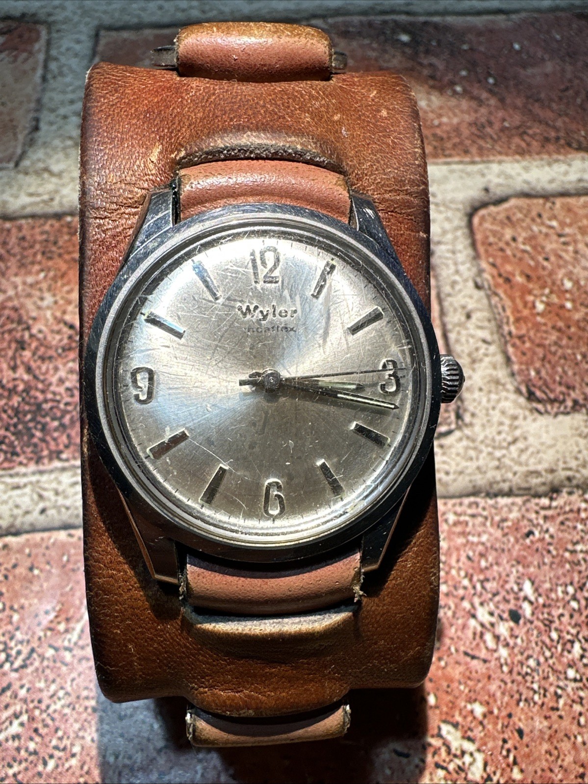 Vintage Men’s Watch Wyler Incaflex Silver Tone 1925/2 – 1200 – Runs Art Deco