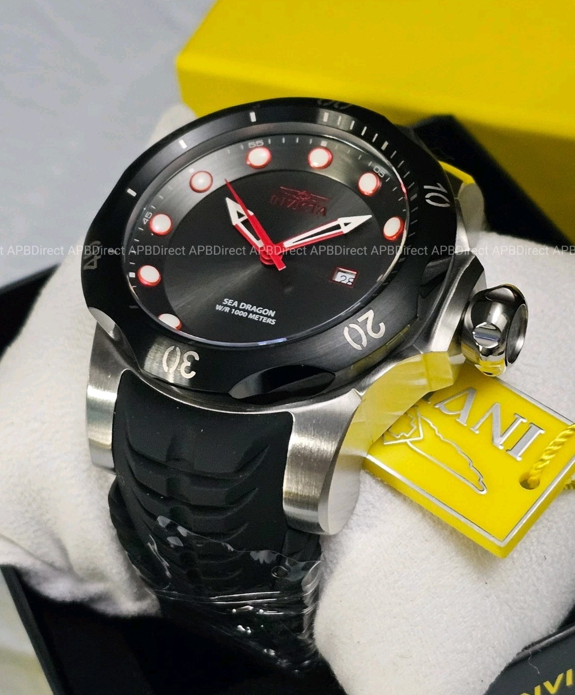Invicta – VENOM – Sea DRAGON 💧 1000m WR Swiss 515 – Black RED – mens watch