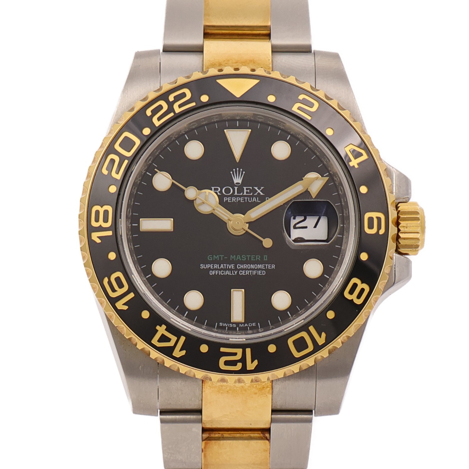 ROLEX GMT MasterⅡ116713LN Automatic Watch 18K Yellow Gold Stainless Steel …