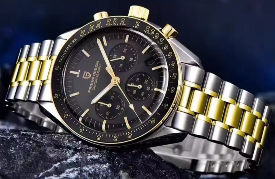 Pagani Design 1701 40mm Moon Chronograph AR Sapphire 10ATM Lumed Date Seiko VK63