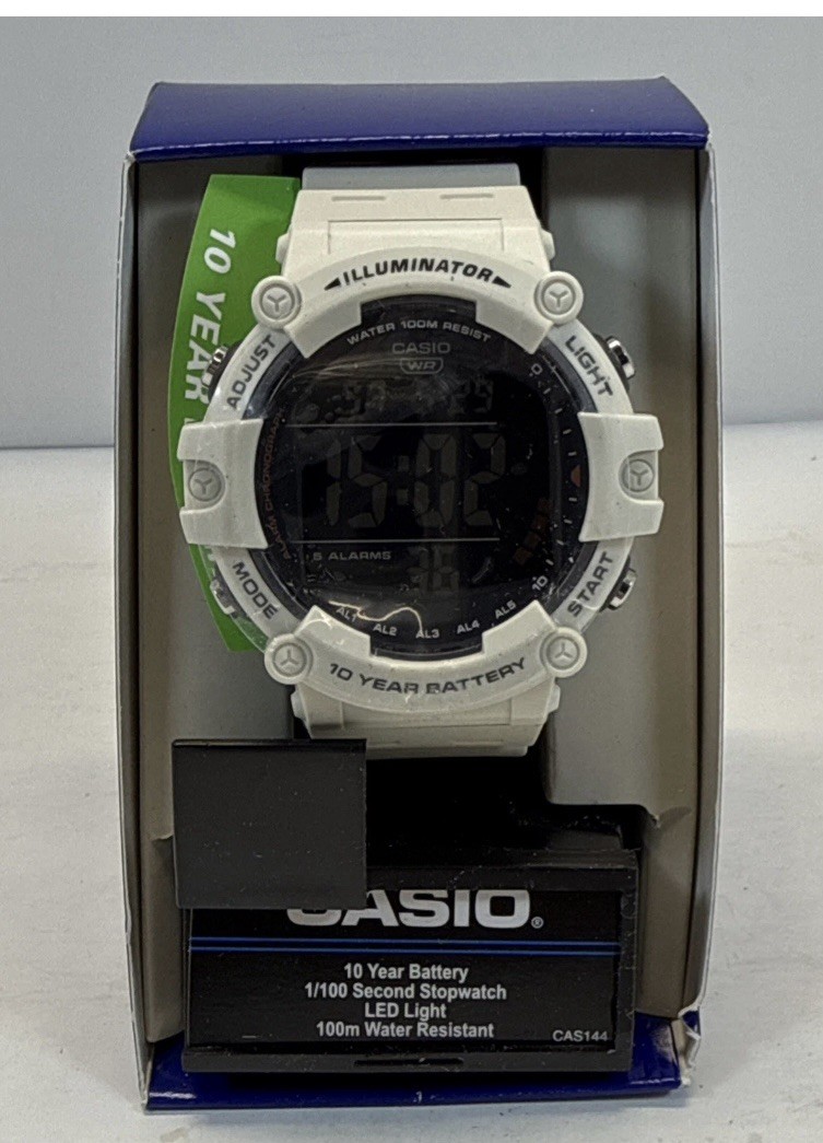 Casio Chronograph Digital Display Men’s White Watch AE-1500WH-8B2V Off-White