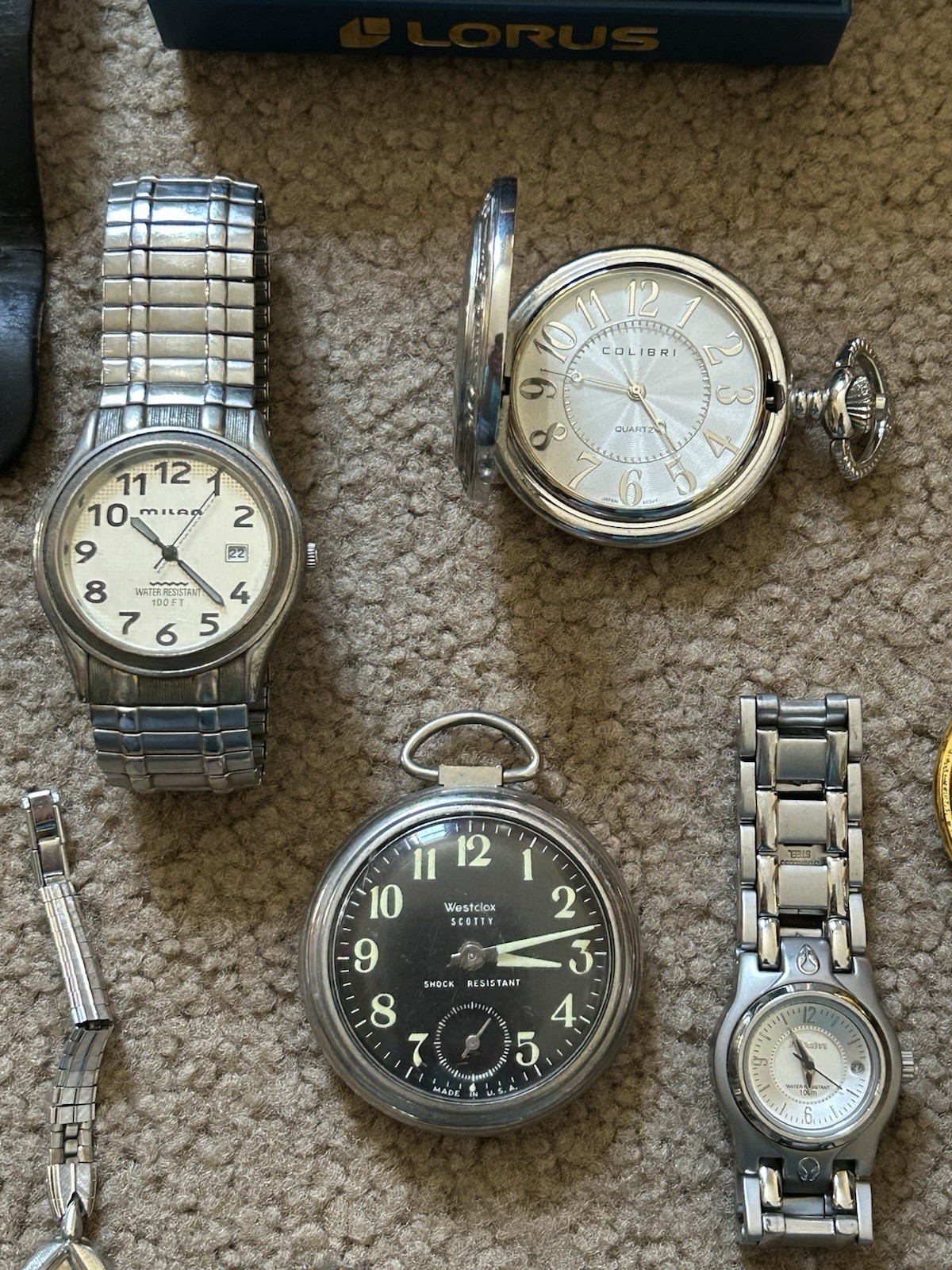 HUGE VTG Watch Pocket Watch Lot Michael Kors, Fortune NYC, Ciprini, Mickey Mouse