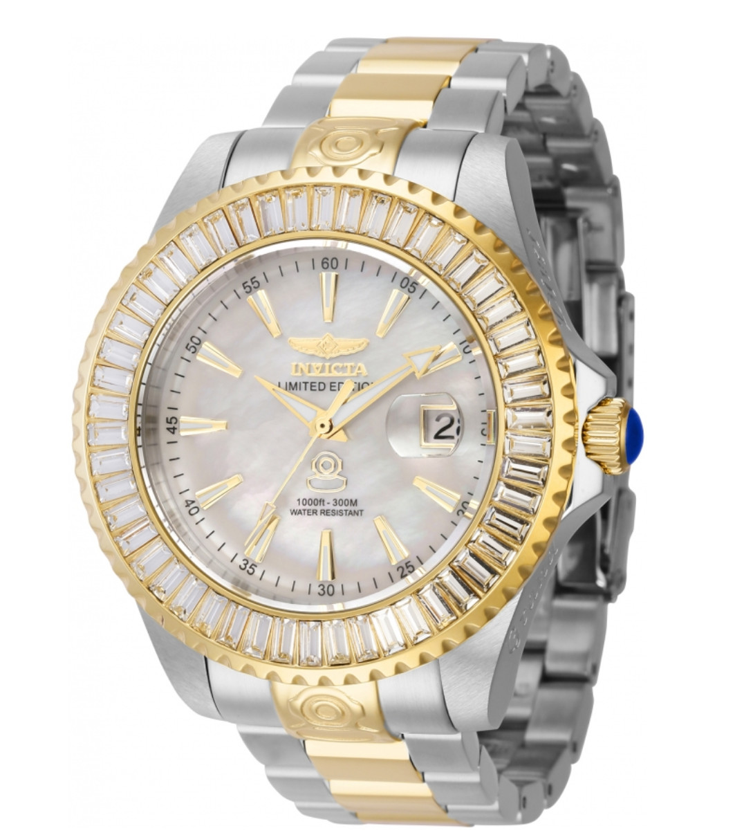 Invicta Grand Diver Limited Edition Men’s 47mm White Pearl Dial Auto Watch 44316