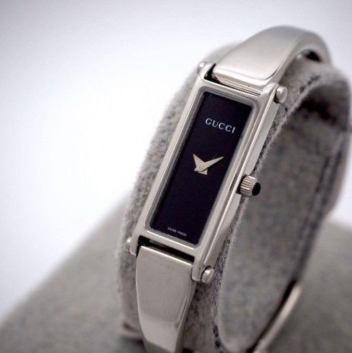 Excellent condition GUCCI Ladies Wristwatch 1900L Bangle Watch Silver