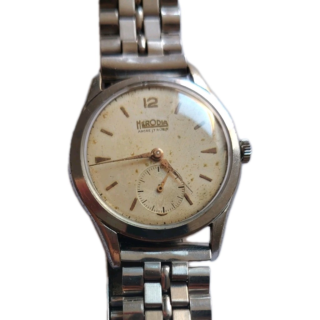 HERODIA ANCHORS 17 JEWELS MANUAL WIND CALIBER 1120 ETA original vintage