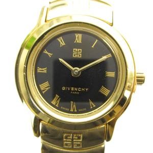 Givenchy Ladies Quartz Gold Watch 20mm Black Dial AB Condition