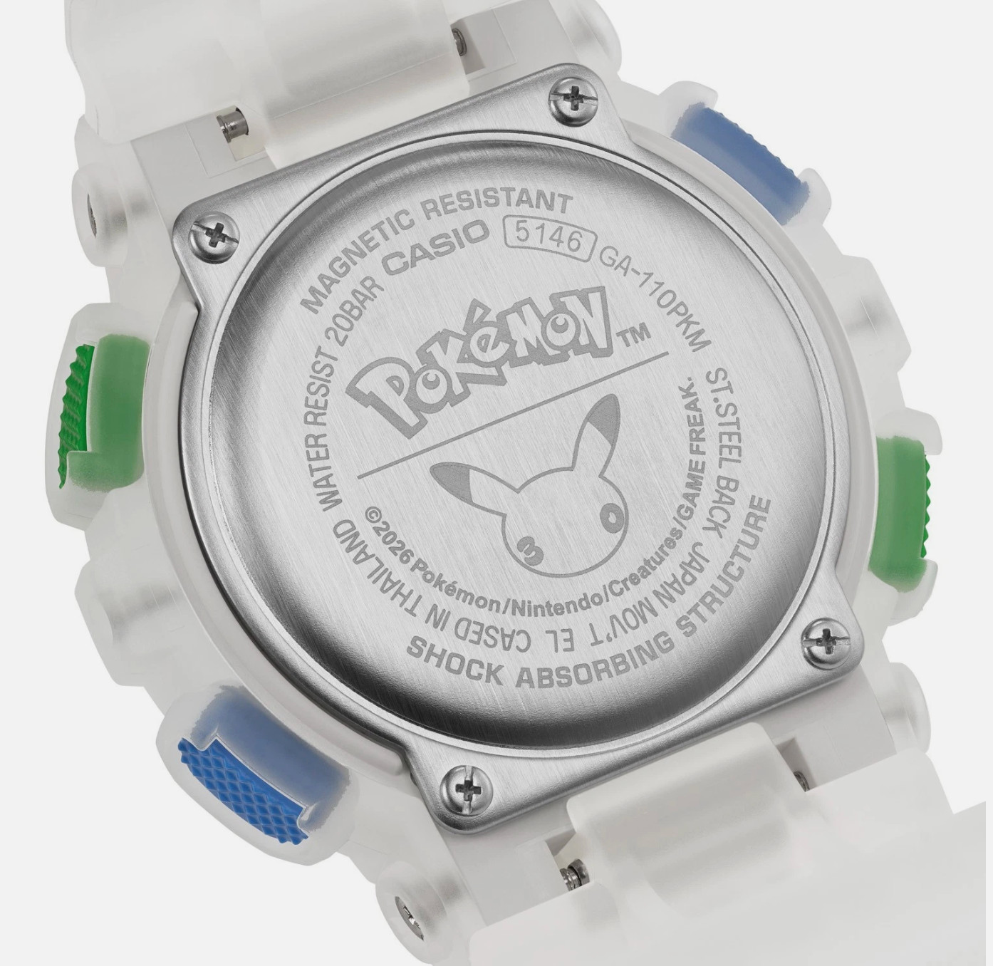 Pre-Order CASIO G-SHOCK x Pokemon GA-110PKM-7AJR Collab Watch Japan Limited