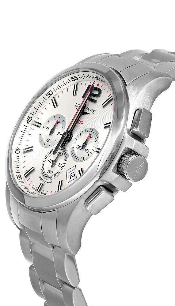 Longines Conquest V.H.P. Quartz 44mm Silver Dial SS Men’s Watch L3.727.4.76.6
