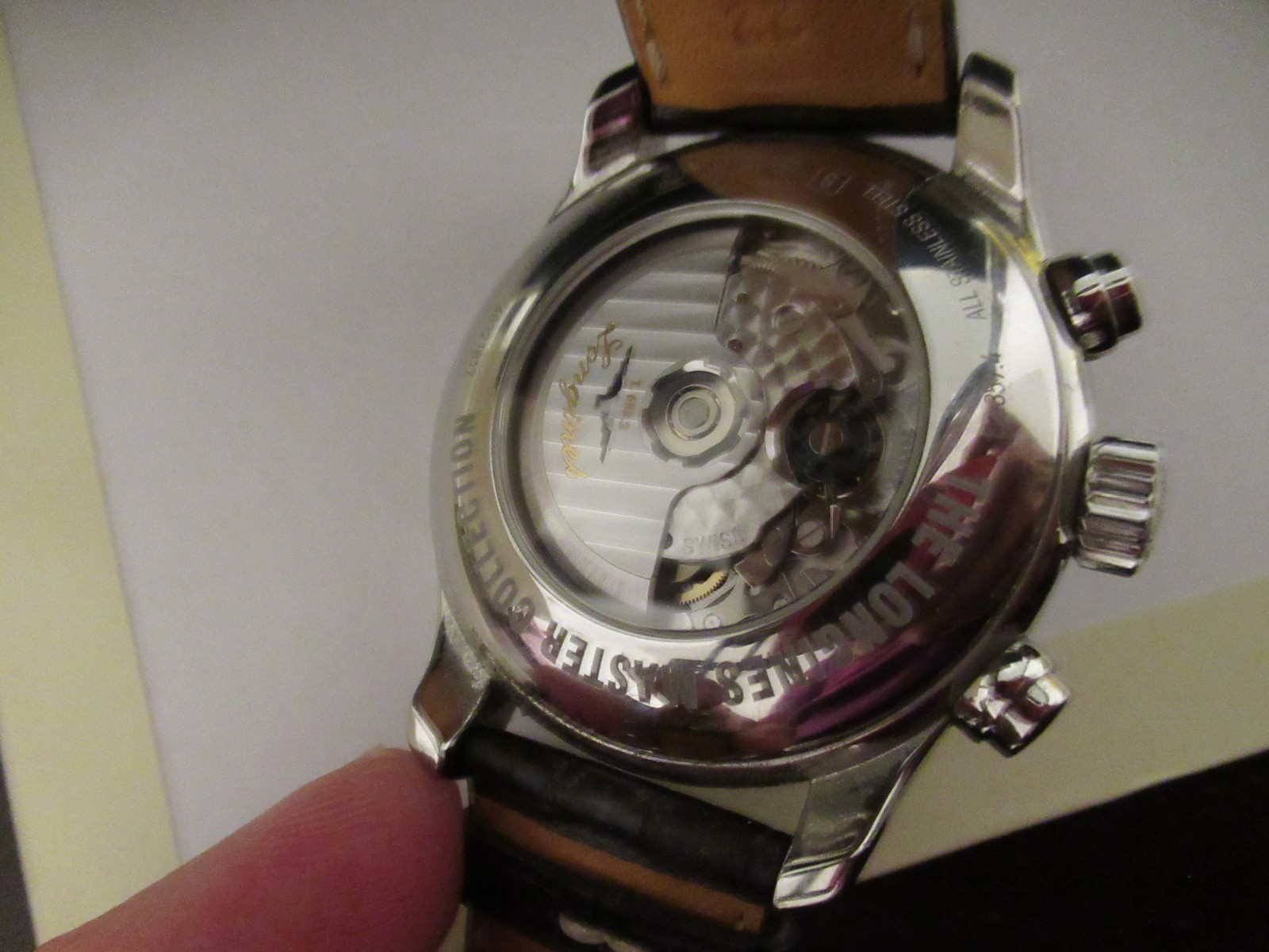 Longines Master Collection Men Brown Leather Automatic Stainless Watch L2.859.4