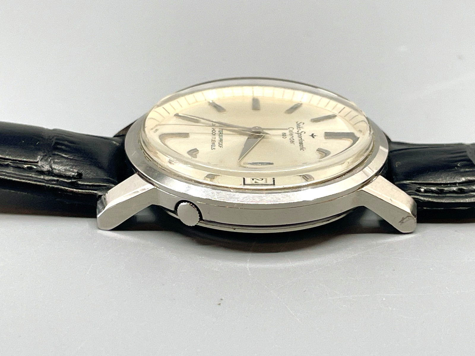 SEIKO Sportsmatic 820 7625-8961 37mm Silver AT Men’s Watch Vtg1965 -US Stock