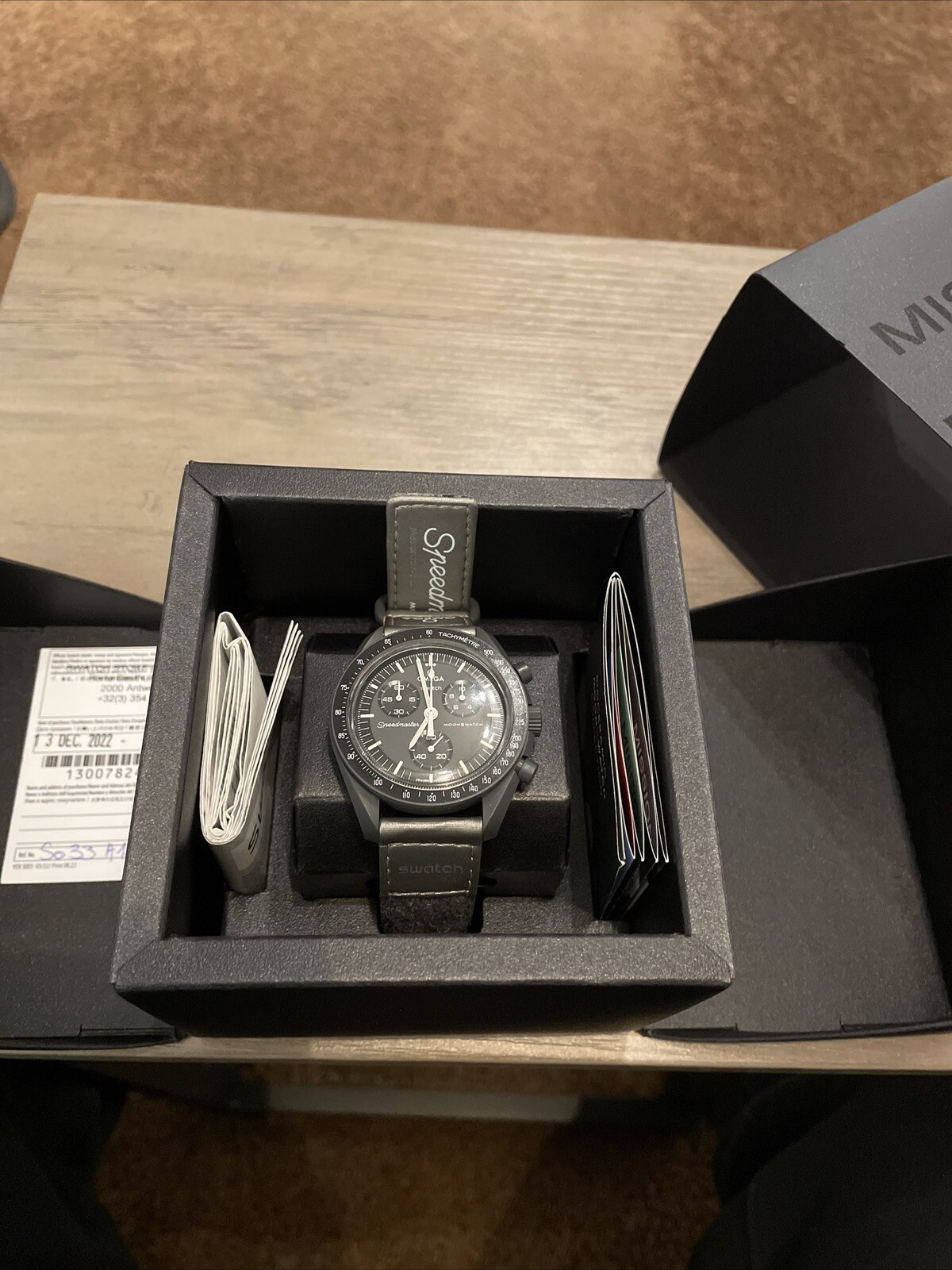 Swatch Omega x Men’s Black Watch – SO33A100