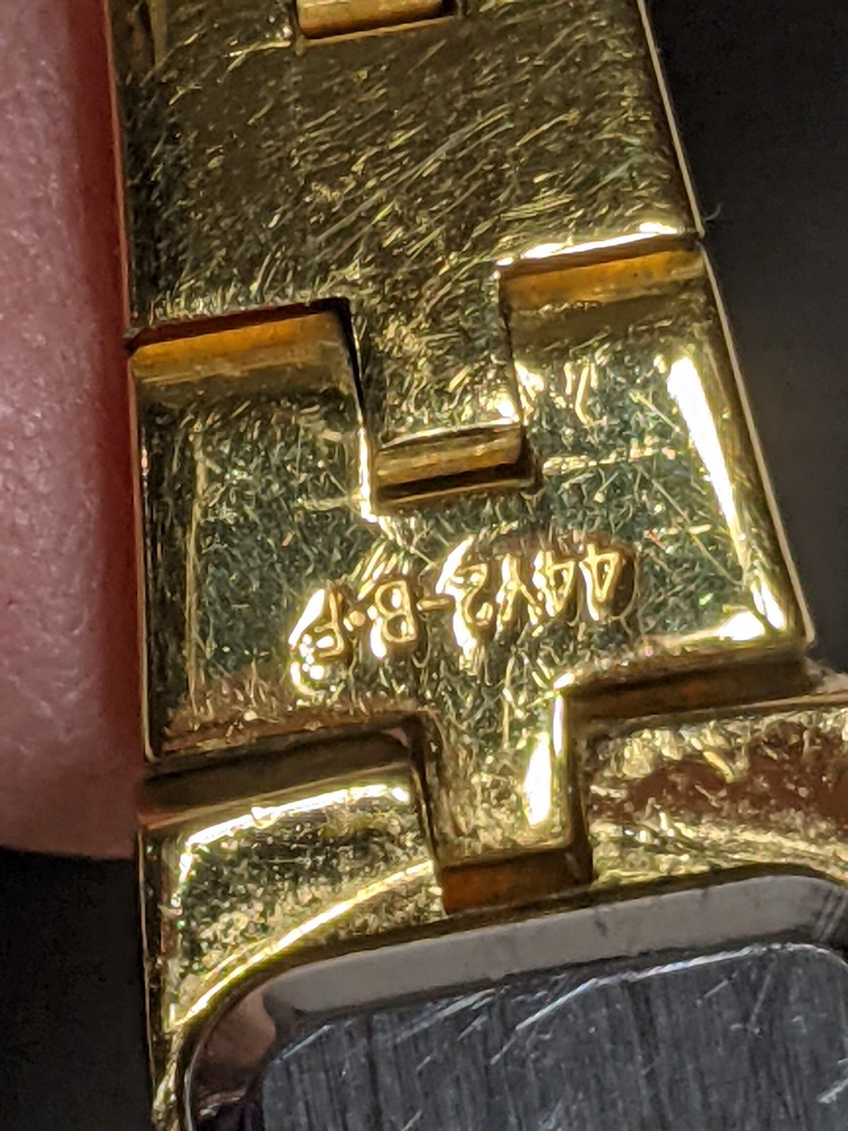 Seiko Watch Women 13mm Gold Dial Gold Tone Rectangle 2E20-7479 New Battery 1988