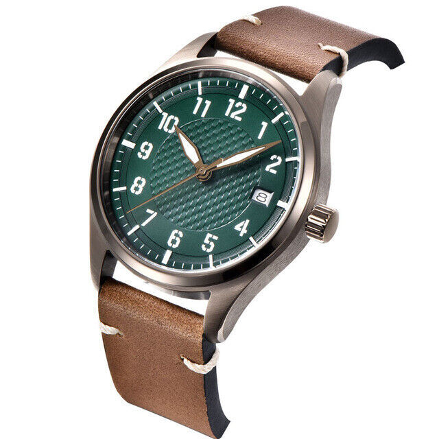 40mm Sterile Green Black White Brown Luminous Dial NH35 Automatic Mens Watch