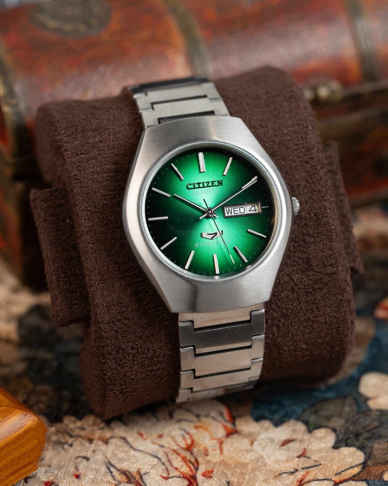 Vintage Citizen Seven Star Quartz – 4-853610 TA – Emerald Green Dial – 1979 JDM