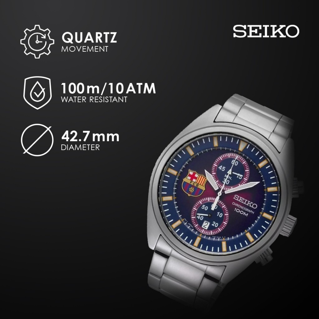 Seiko Chronograph SNN265P1 Stainless Barcelona Edition Original