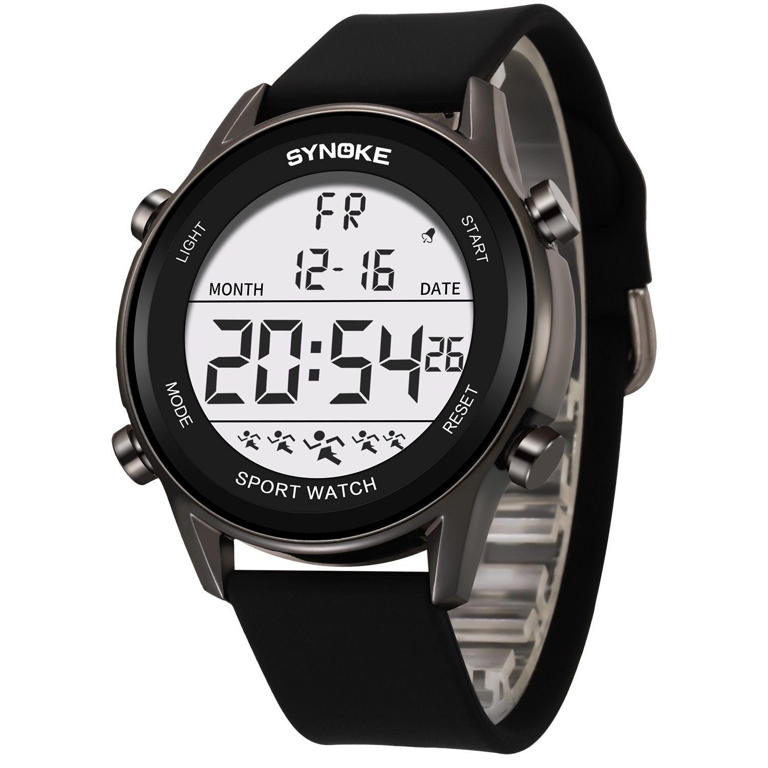 Men Sport Multifunction Waterproof Large Screen Display Luminous Watch Xmas Gift