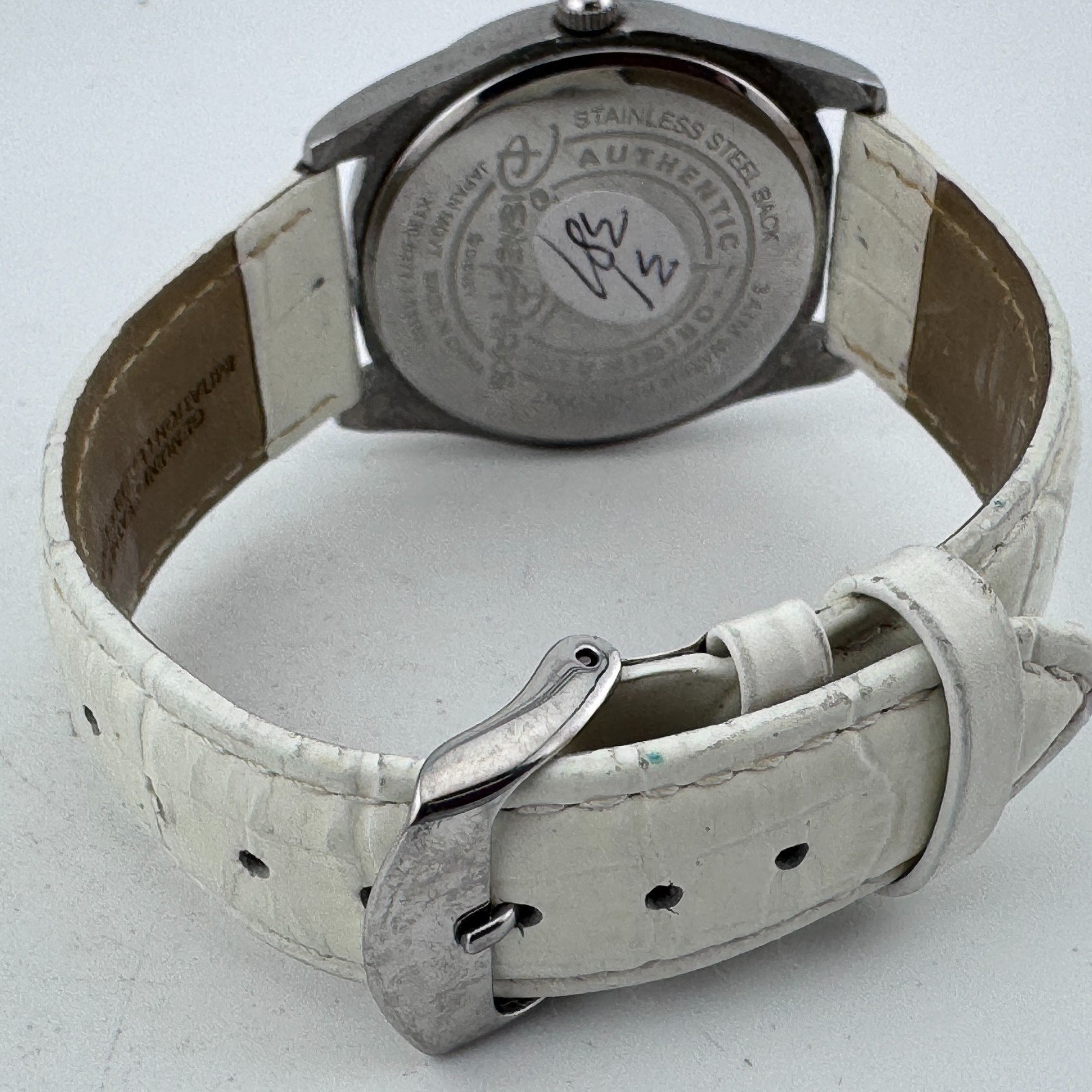 Disney Parks Quartz Watch Men Silver Mickey Dial Rhinestone Analog New Battery