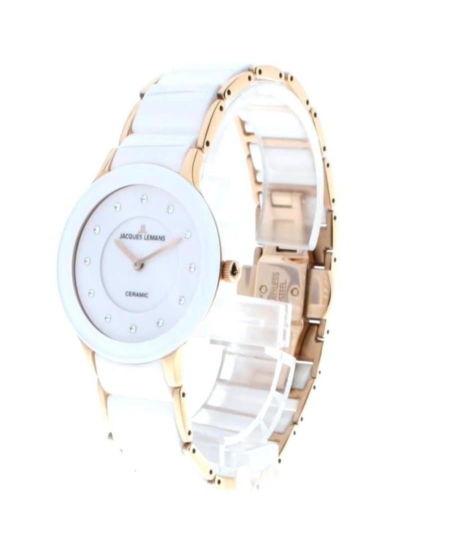 JACQUES LEMANS Women Analog Quartz Casual Watch Classic Dress White Dial Waterpr