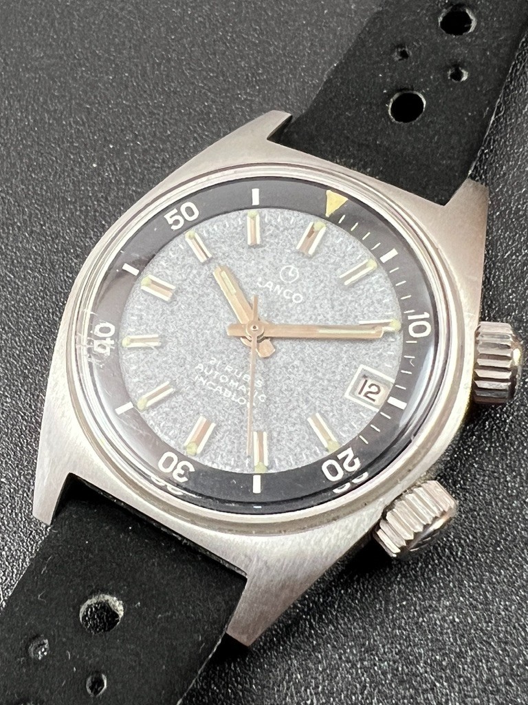 Lanco Mini Diver (or Super Compressor) 20 ATM Watch – Vintage 1960s Watch