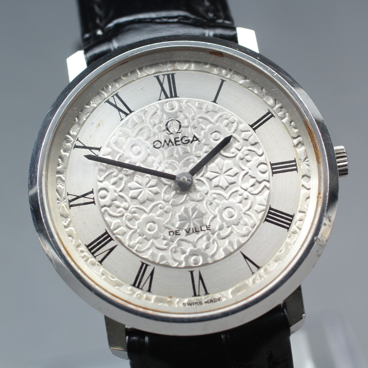 Vintage [Exc+5] Omega De Ville Cal.625 Floral Silver 33mm Men’s Manual Watch #82