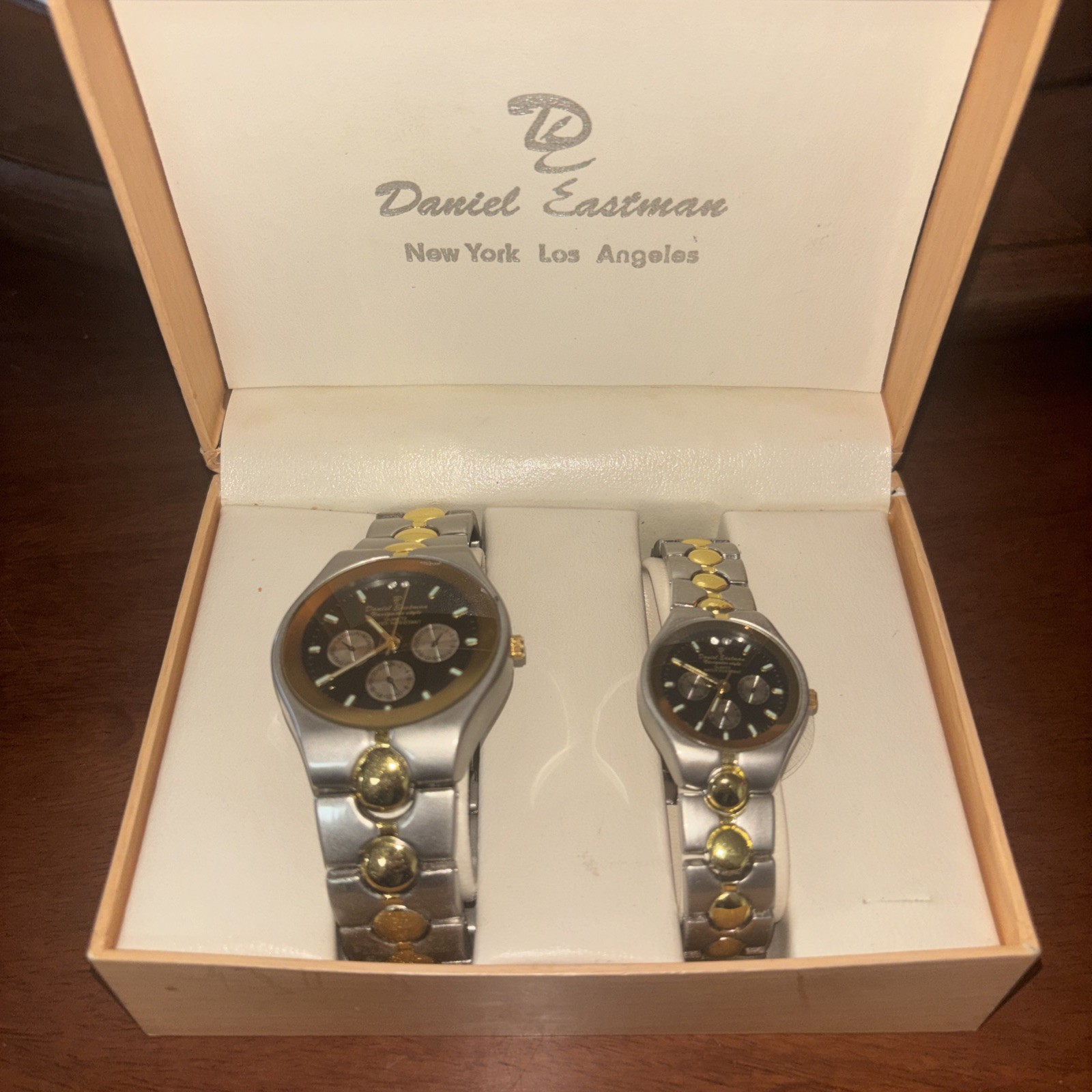 Daniel Eastman His and Her Watches two-tone gold and silver design with quartz